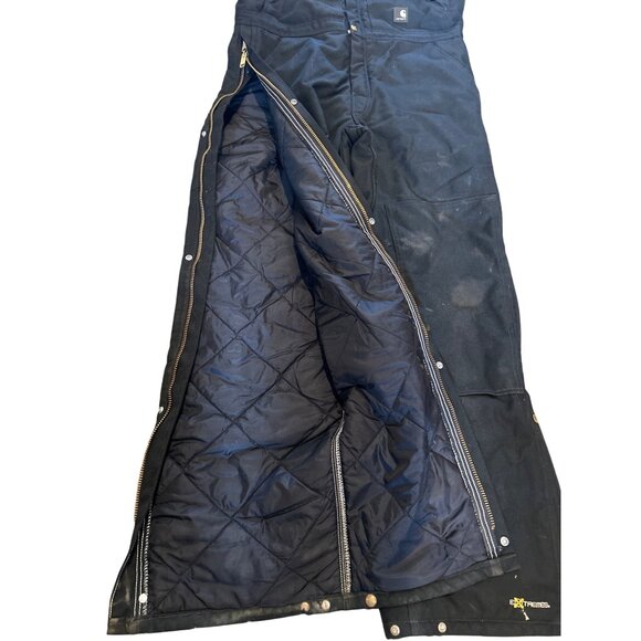 Carhartt Extremes Overalls Mens R33 34×34 Insulated Alaska rugged Black Bib - Picture 5 of 10